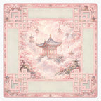 HEAVENLY PAVILION Pink Mahjong Mat — American Mahjong Accessories, Mahjong Gift, Table Game Mat, Floral Mahjong Table Mat