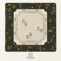 THE MIDNIGHT GROVE Botanical Mahjong Mat — Game Night Tile Table Mat, American Mahjong Gift, Mahjong Accessories, Dark Green Mat