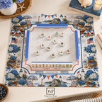 THE NANTUCKET SUMMER Preppy Coastal Mahjong Mat — 4th of July Game Night Table Mat, Mahjong Gift, Mahjong Accessories, Red White Blue Mat