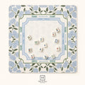 THE HYDRANGEA GARDEN Preppy Floral Mahjong Mat — Blue White Game Night Tile Table Mat, American Mahjong Gift, Mahjong Accessories