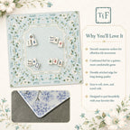 THE DOGWOOD GARDEN Floral Mahjong Mat — Mint Green Game Mat, American Mahjong Accessories, Mahjong Gift, Botanical Mahjong Table Mat