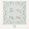 THE DOGWOOD GARDEN Floral Mahjong Mat — Mint Green Game Mat, American Mahjong Accessories, Mahjong Gift, Botanical Mahjong Table Mat