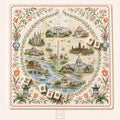 THE CAPITAL GARDEN Mahjong Mat — Floral Map Mat, Game Night Tile Table Mat, American Mahjong Gift, Mahjong Accessories, Preppy Map Mat