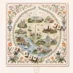 THE CAPITAL GARDEN Mahjong Mat — Floral Map Mat, Game Night Tile Table Mat, American Mahjong Gift, Mahjong Accessories, Preppy Map Mat