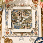 THE TEXAS GARDEN Bluebonnet Mahjong Mat — Game Night Tile Table Mat, American Mahjong Gift, Mahjong Accessories, Floral Map Mat