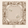 FOREST & FABLE Brown Mahjong Mat — Game Night Tile Table Mat, American Mahjong Accessories, Mahjong Gift, Mahjong Gift