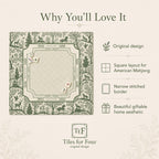 FOREST & FABLE Green Mahjong Mat — Game Night Tile Table Mat, American Mahjong Accessories, Mahjong Gift, Mahjong Gift