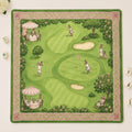 THE GOLF CLUB Preppy Golf Mahjong Mat — Whimsical Game Night Table Mat, Mahjong Gift, Mahjong Accessories, Green Pink Country Club Mat
