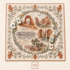 THE CANYON GARDEN Mahjong Mat — National Park Game Night Table Mat, American Mahjong Gift, Mahjong Accessories, Utah Desert Floral Mat