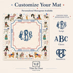THE PATRIOT PUPS Dog Mahjong Mat — 4th of July Game Night Tile Table Mat, American Mahjong Gift, Mahjong Accessories, Dog Lover Mat