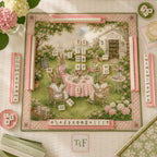 THE BOOK CLUB Preppy Mahjong Mat — Whimsical Game Night Table Mat, American Mahjong Gift, Mahjong Accessories, Pink Green Book Lover Mat