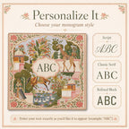 THE ROYAL COURT Mughal Art Mahjong Mat — Chinoiserie Floral GameTable Mat, American Mahjong Gift, Mahjong Accessories, Pink Gold Animal Mat