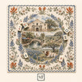 THE TEXAS GARDEN Bluebonnet Mahjong Mat — Game Night Tile Table Mat, American Mahjong Gift, Mahjong Accessories, Floral Map Mat