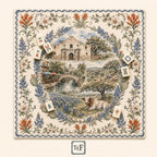 THE TEXAS GARDEN Bluebonnet Mahjong Mat — Game Night Tile Table Mat, American Mahjong Gift, Mahjong Accessories, Floral Map Mat