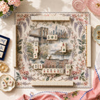 The NEW YORK Garden NYC Floral Mahjong Mat — Brooklyn Bridge Game Night Tile Table Mat, American Mahjong Gift, Mahjong Accessories