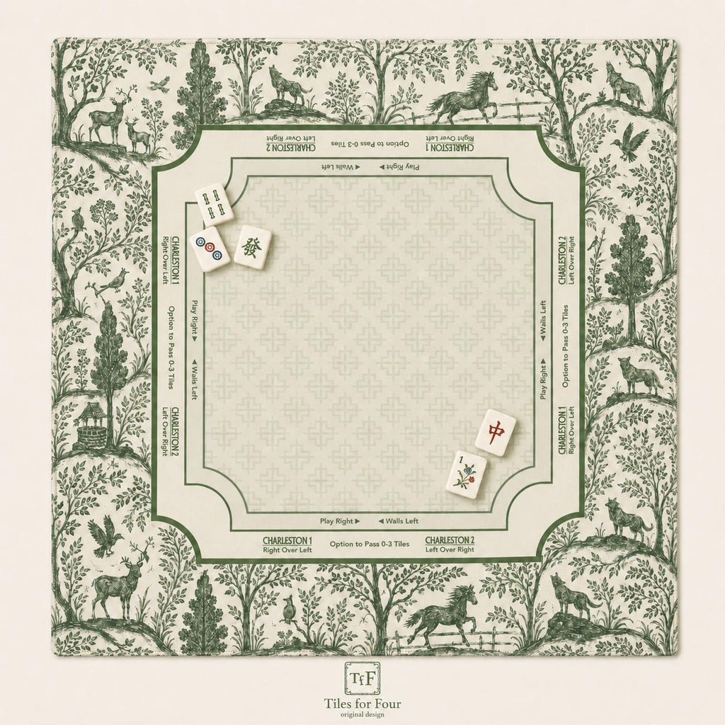 FOREST & FABLE Brown Mahjong Mat — Game Night Tile Table Mat, American Mahjong Accessories, Mahjong Gift, Mahjong Gift