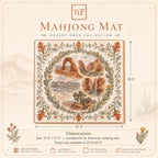 THE CANYON GARDEN Mahjong Mat — National Park Game Night Table Mat, American Mahjong Gift, Mahjong Accessories, Utah Desert Floral Mat