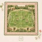 THE SAILING CLUB Preppy Mahjong Mat — Whimsical Game Night Table Mat, American Mahjong Gift, Mahjong Accessories, Coastal Pink Green Mat