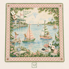 THE BOOK CLUB Preppy Mahjong Mat — Whimsical Game Night Table Mat, American Mahjong Gift, Mahjong Accessories, Pink Green Book Lover Mat