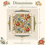 THE JACOBEAN GARDEN Chinoiserie Mahjong Mat — Floral Game Table Mat, American Mahjong Gift, Mahjong Accessories, Botanical Maximalist Mat